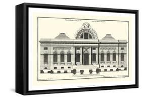 Crackl B&W Architectural Facade III-Jean Deneufforge-Framed Stretched Canvas