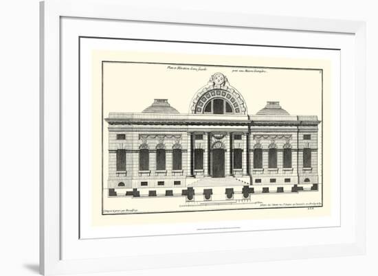 Crackl B&W Architectural Facade III-Jean Deneufforge-Framed Premium Giclee Print