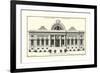 Crackl B&W Architectural Facade III-Jean Deneufforge-Framed Premium Giclee Print