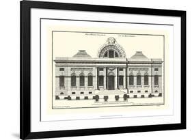 Crackl B&W Architectural Facade III-Jean Deneufforge-Framed Premium Giclee Print