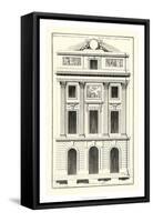 Crackle B&W Architectural Facade II-Jean Deneufforge-Framed Stretched Canvas