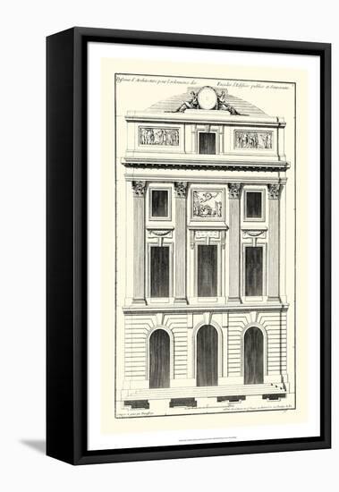 Crackle B&W Architectural Facade II-Jean Deneufforge-Framed Stretched Canvas