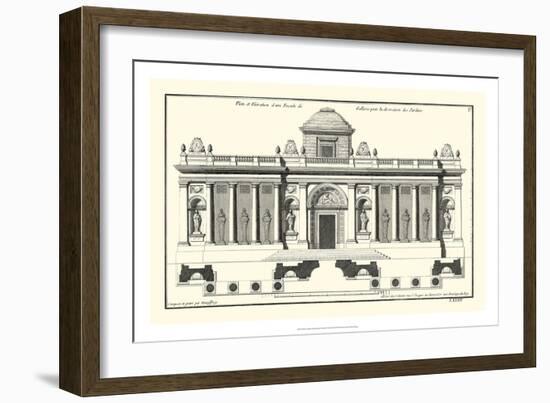 Crackle B&W Architectural Facade IV-Jean Deneufforge-Framed Art Print