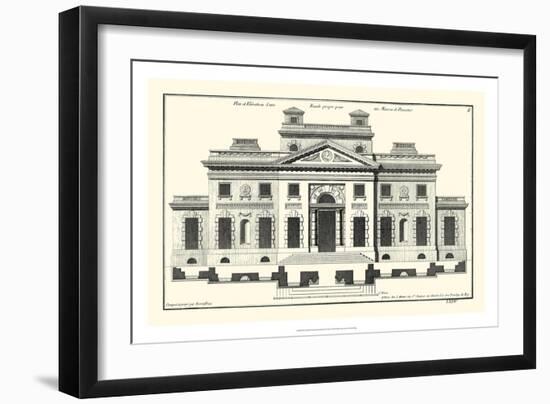 Crackle B&W Architectural Facade V-Jean Deneufforge-Framed Art Print