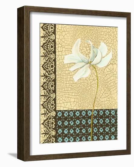 Crackled Tile Botanical I-Chariklia Zarris-Framed Art Print