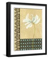 Crackled Tile Botanical I-Chariklia Zarris-Framed Art Print