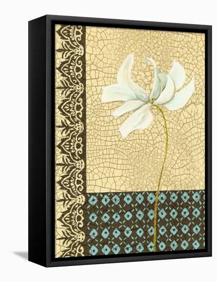 Crackled Tile Botanical I-Chariklia Zarris-Framed Stretched Canvas