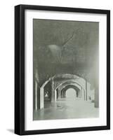 Cracks in the Brickwork from Wartime Bombing, Beckton Sewage Works, London, 1946-null-Framed Photographic Print