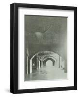 Cracks in the Brickwork from Wartime Bombing, Beckton Sewage Works, London, 1946-null-Framed Premium Photographic Print