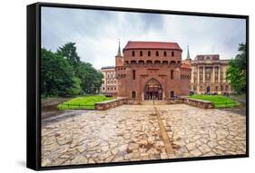 Cracow Barbican - Medieval Fortifcation at City Walls, Poland-Patryk Kosmider-Framed Stretched Canvas