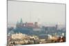 Cracow Panorama with Wawel Castle-dziewul-Mounted Photographic Print