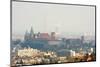 Cracow Panorama with Wawel Castle-dziewul-Mounted Photographic Print