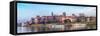 Cracow Skyline with Aerial View of Historic Royal Wawel Castle and City Center-bloodua-Framed Stretched Canvas