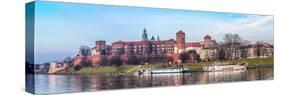 Cracow Skyline with Aerial View of Historic Royal Wawel Castle and City Center-bloodua-Stretched Canvas