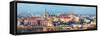 Cracow Skyline with Aerial View of Historic Royal Wawel Castle and City Center-bloodua-Framed Stretched Canvas