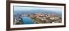 Cracow Skyline with Aerial View of Historic Royal Wawel Castle and City Center-bloodua-Framed Photographic Print