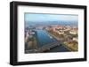 Cracow Skyline with Aerial View of Historic Royal Wawel Castle and City Center-bloodua-Framed Photographic Print