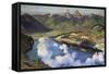 Cradle of the Confederation (Panorama of Lake Lucerne)-Charles Giron-Framed Stretched Canvas