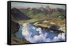 Cradle of the Confederation (Panorama of Lake Lucerne)-Charles Giron-Framed Stretched Canvas