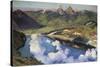 Cradle of the Confederation (Panorama of Lake Lucerne)-Charles Giron-Stretched Canvas