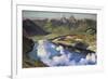 Cradle of the Confederation (Panorama of Lake Lucerne)-Charles Giron-Framed Premium Giclee Print