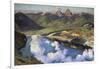 Cradle of the Confederation (Panorama of Lake Lucerne)-Charles Giron-Framed Art Print