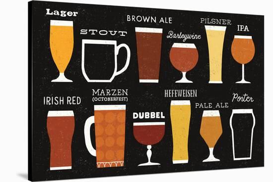 Craft Beer List-Michael Mullan-Stretched Canvas