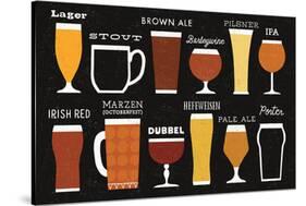 Craft Beer List-Michael Mullan-Stretched Canvas