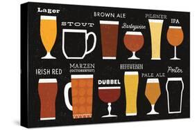 Craft Beer List-Michael Mullan-Stretched Canvas