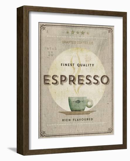 Crafted Coffee - Espresso-Hens Teeth-Framed Giclee Print