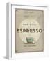 Crafted Coffee - Espresso-Hens Teeth-Framed Giclee Print