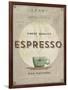 Crafted Coffee - Espresso-Hens Teeth-Framed Giclee Print