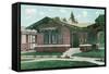 Craftsman Bungalow with Overhang-null-Framed Stretched Canvas