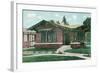 Craftsman Bungalow with Overhang-null-Framed Art Print