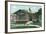 Craftsman Bungalow with Overhang-null-Framed Art Print