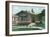 Craftsman Bungalow with Overhang-null-Framed Art Print