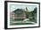 Craftsman Bungalow with Overhang-null-Framed Art Print