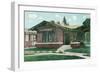 Craftsman Bungalow with Overhang-null-Framed Art Print