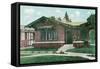 Craftsman Bungalow with Overhang-null-Framed Stretched Canvas