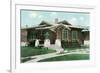 Craftsman House with Pillars-null-Framed Art Print