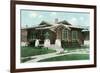 Craftsman House with Pillars-null-Framed Art Print