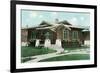 Craftsman House with Pillars-null-Framed Art Print