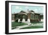 Craftsman House with Pillars-null-Framed Art Print