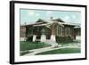 Craftsman House with Pillars-null-Framed Art Print