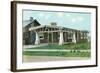 Craftsman House with Pillars-null-Framed Art Print