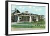 Craftsman House with Pillars-null-Framed Art Print