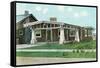 Craftsman House with Pillars-null-Framed Stretched Canvas