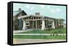 Craftsman House with Pillars-null-Framed Stretched Canvas