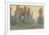 Craftsman Landscape with Sheep-null-Framed Premium Giclee Print