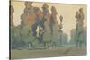 Craftsman Landscape with Sheep-null-Stretched Canvas